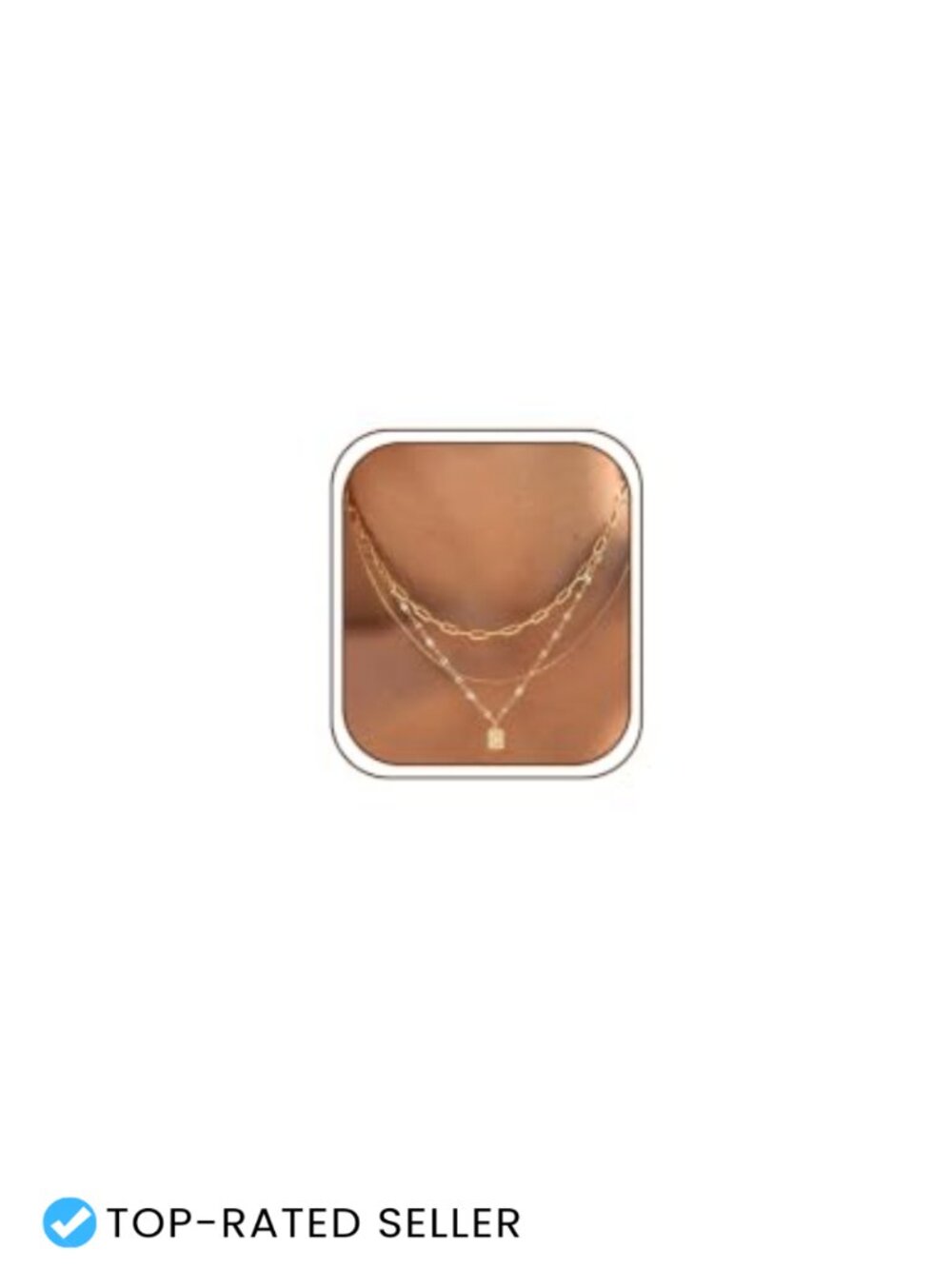14K Gold Plated Dainty Layered Pendant Necklace Set, Stackable Necklaces for